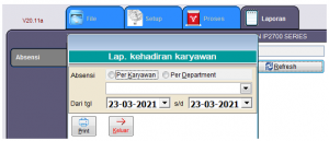 Finger Print - Laporan kehadiran karyawan