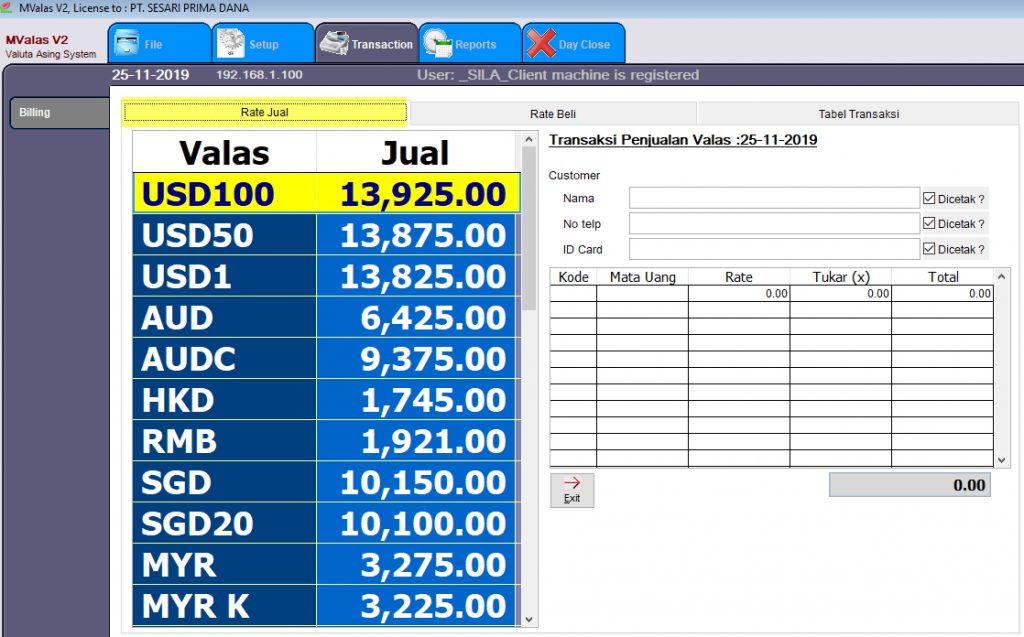 Aplikasi Money Changer