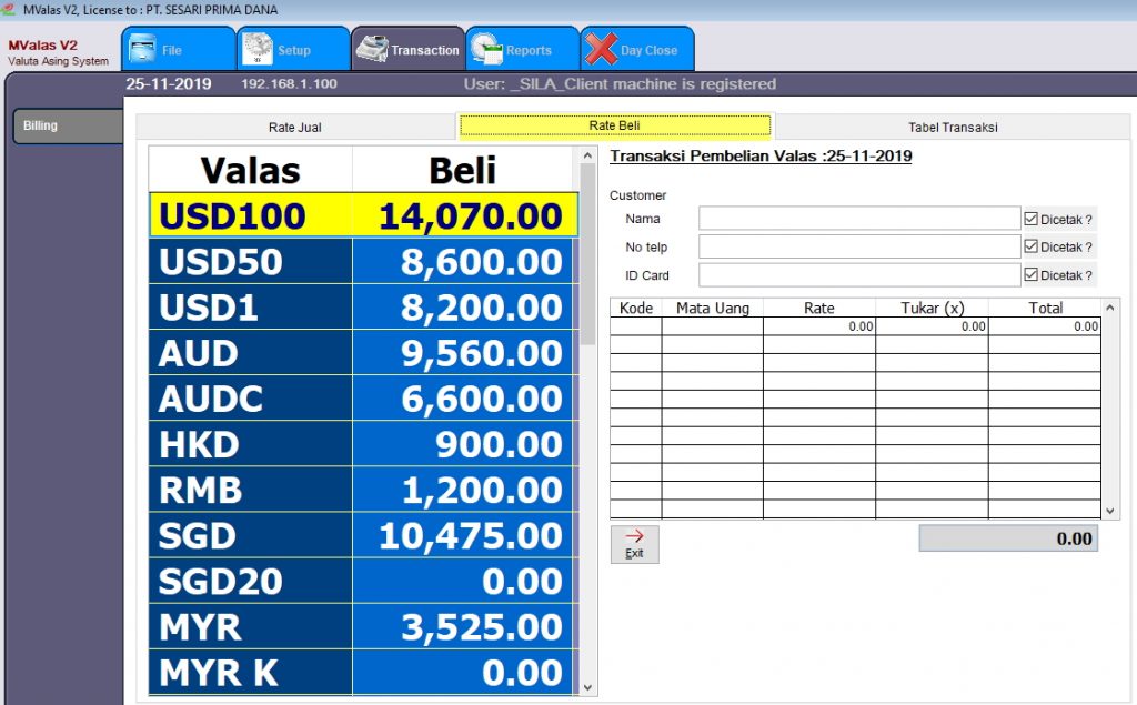 Aplikasi Money Changer